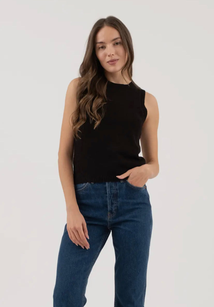 Lasso Knit Tank | Black