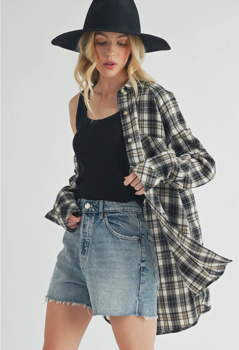 Zaya Plaid Flannel | Oat