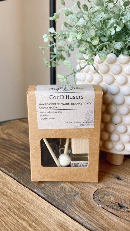 Melt & Glow | Spiked Coffee, Warm Blanket And A Racy Book | Car Diffuser