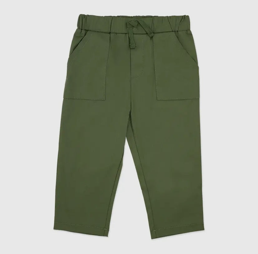 Boys 2 Piece Pant Set | Checker Green