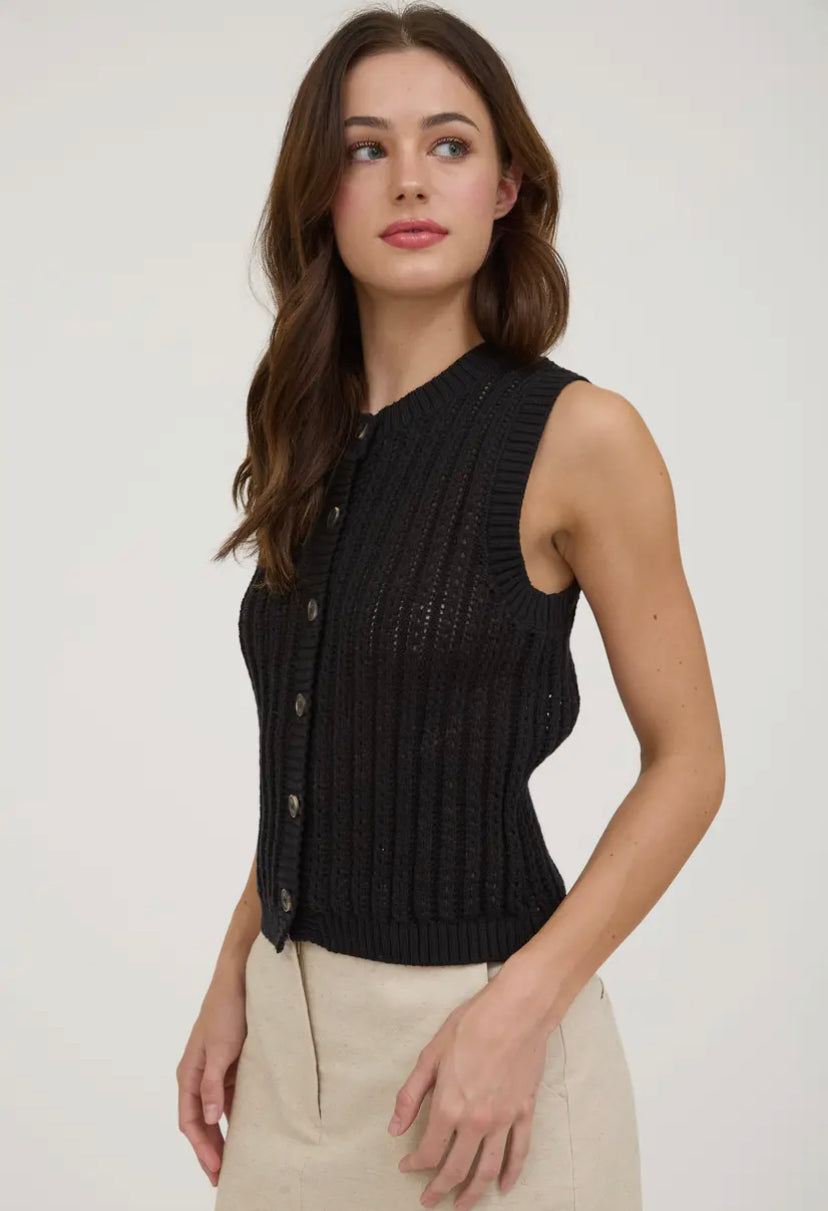Marsella Cardi Vest | Black