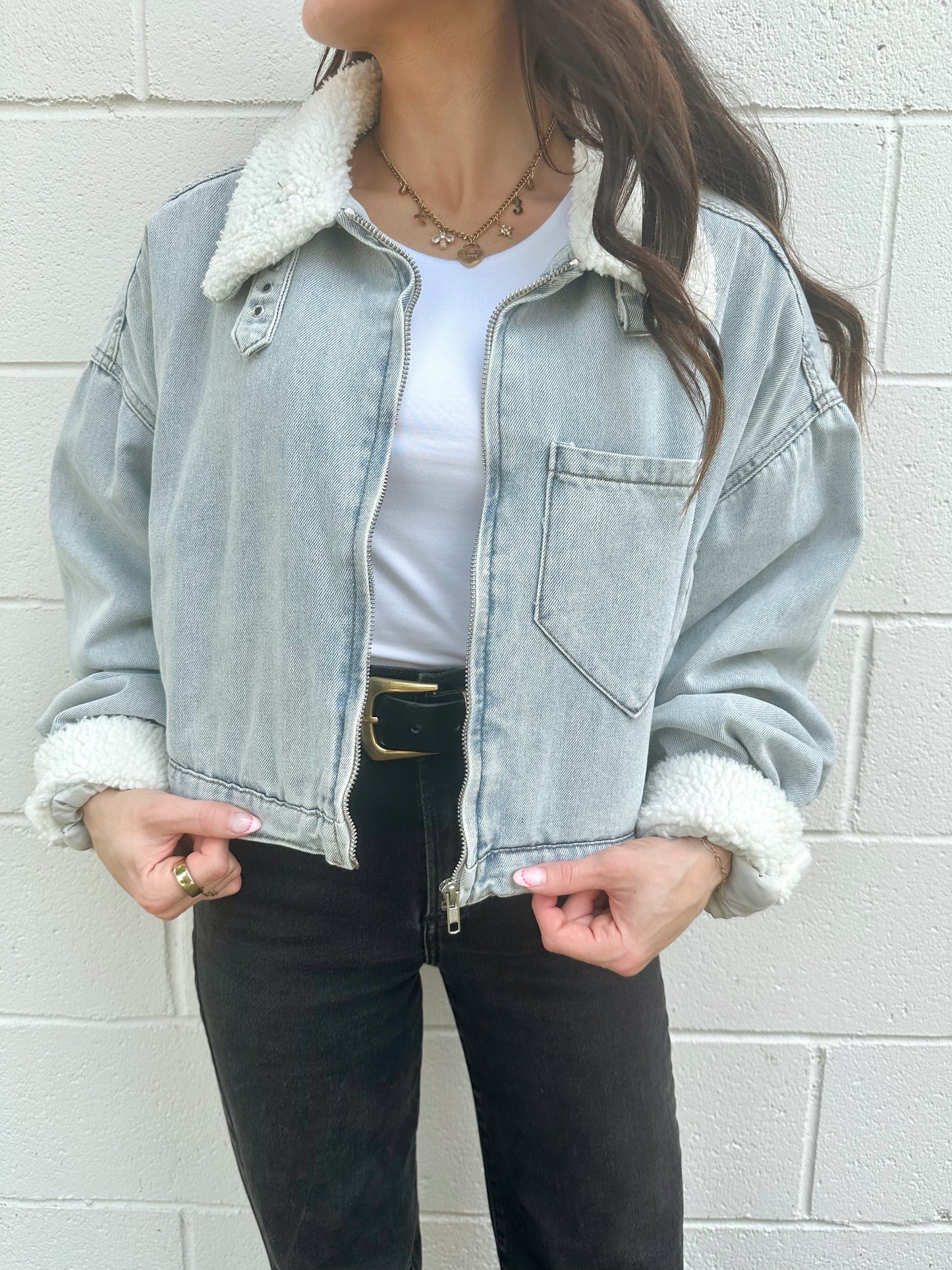 Stefani Sherpa Denim Jacket