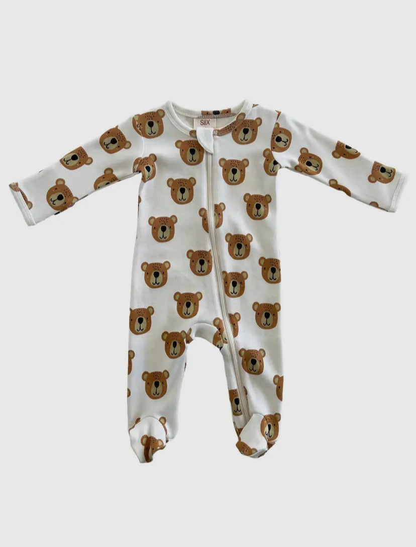 Baby Bear Organic Zip Onesie