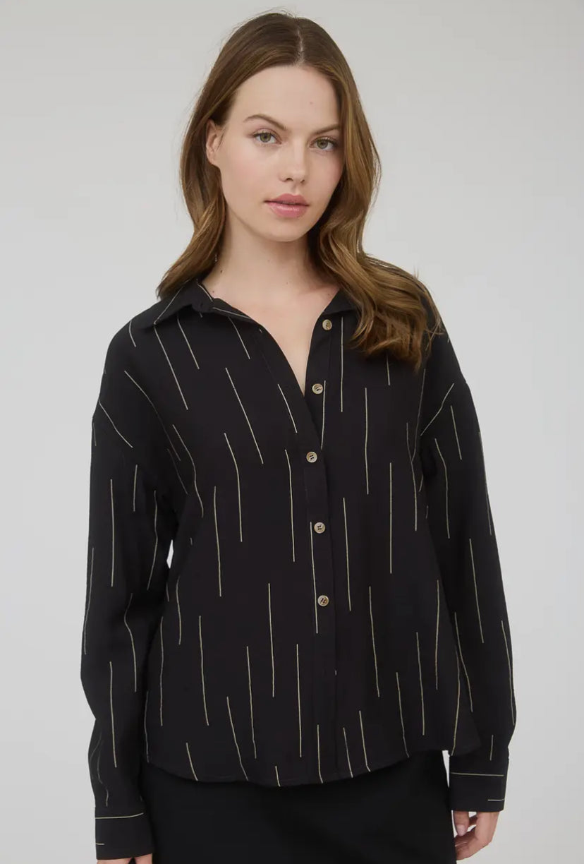 Valleta Button Down Shirt | Black
