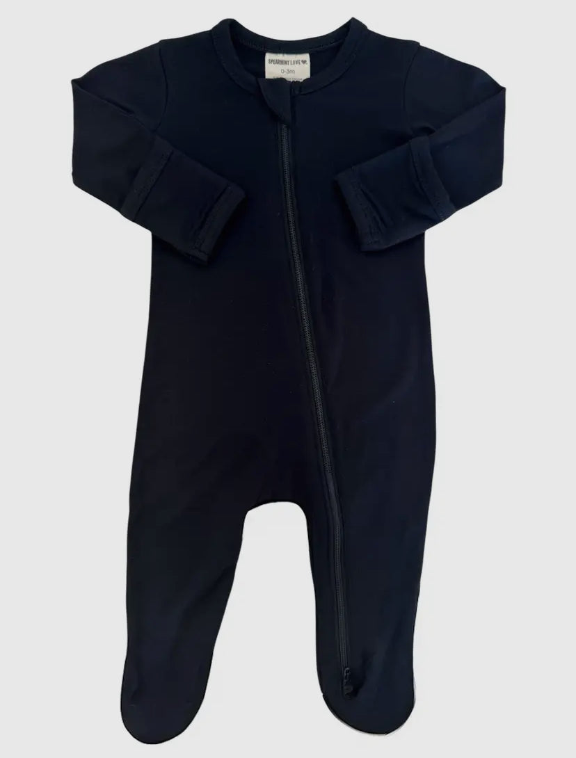 2-Way Zip Onesie | Black