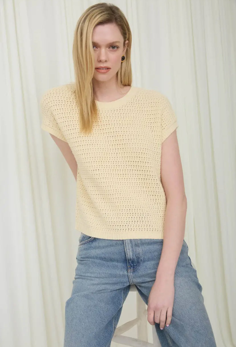 Tindra Knit Top | Light Yellow