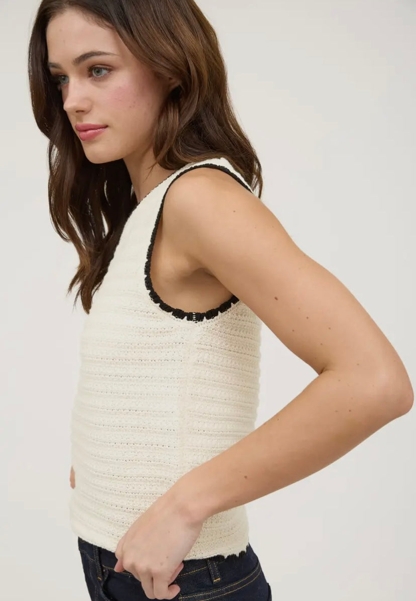 Pandora Knit Tank | Ivory