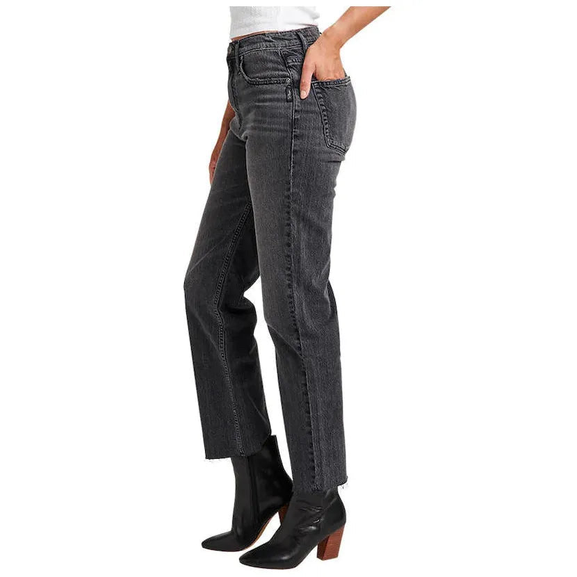 SILVER JEANS | Highly Desirable Straight BCS519 | Black Wash