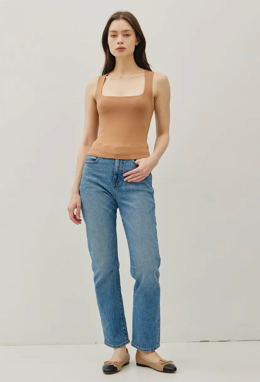 Double Layer Square Neck Tank