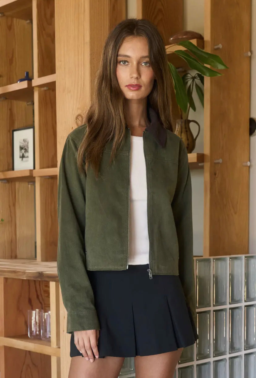 Greer Barn Jacket | Dark Olive
