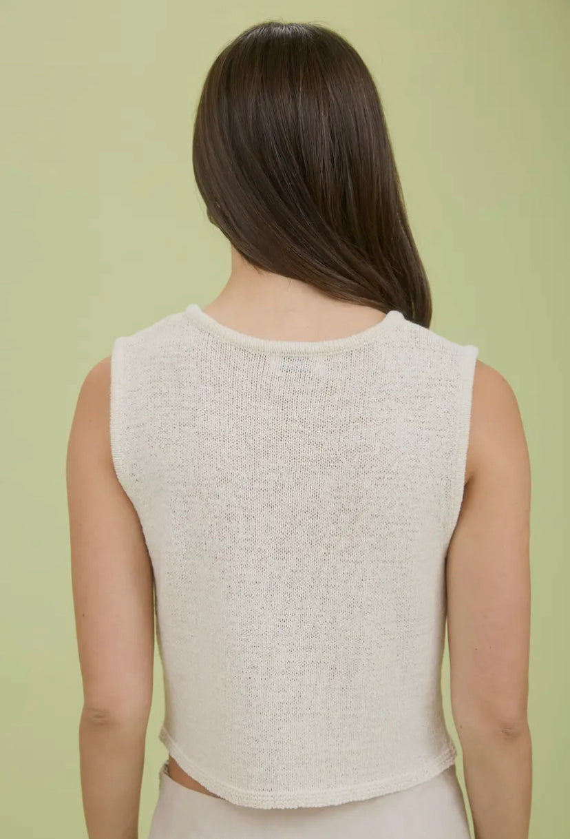 Zariah Front Tie Top | Cream
