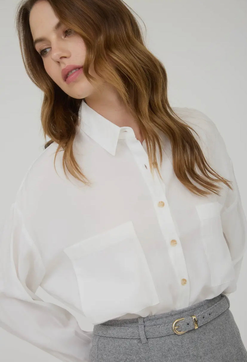Maven Button Down Shirt | White