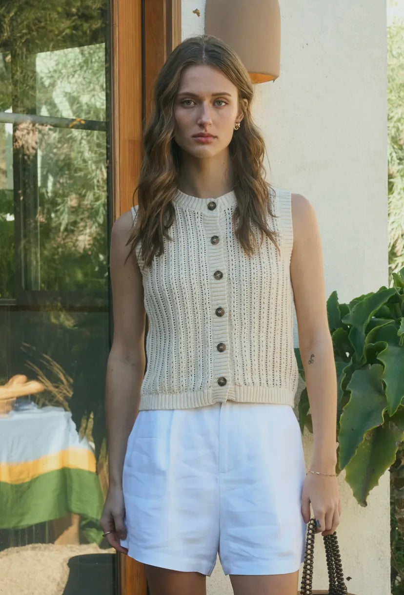 Marsella Cardi Vest | Oatmeal