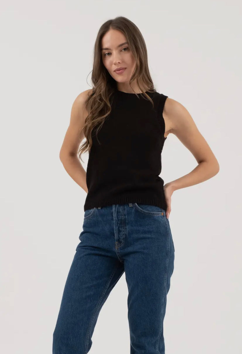 Lasso Knit Tank | Black