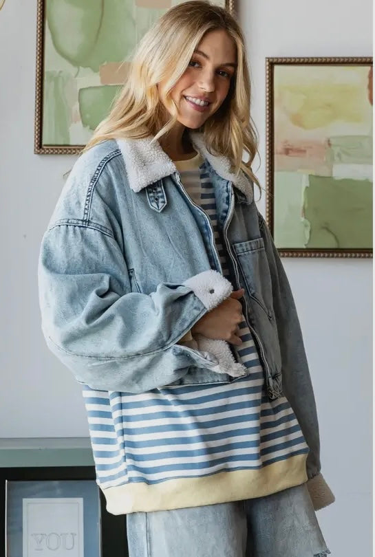 Stefani Sherpa Denim Jacket