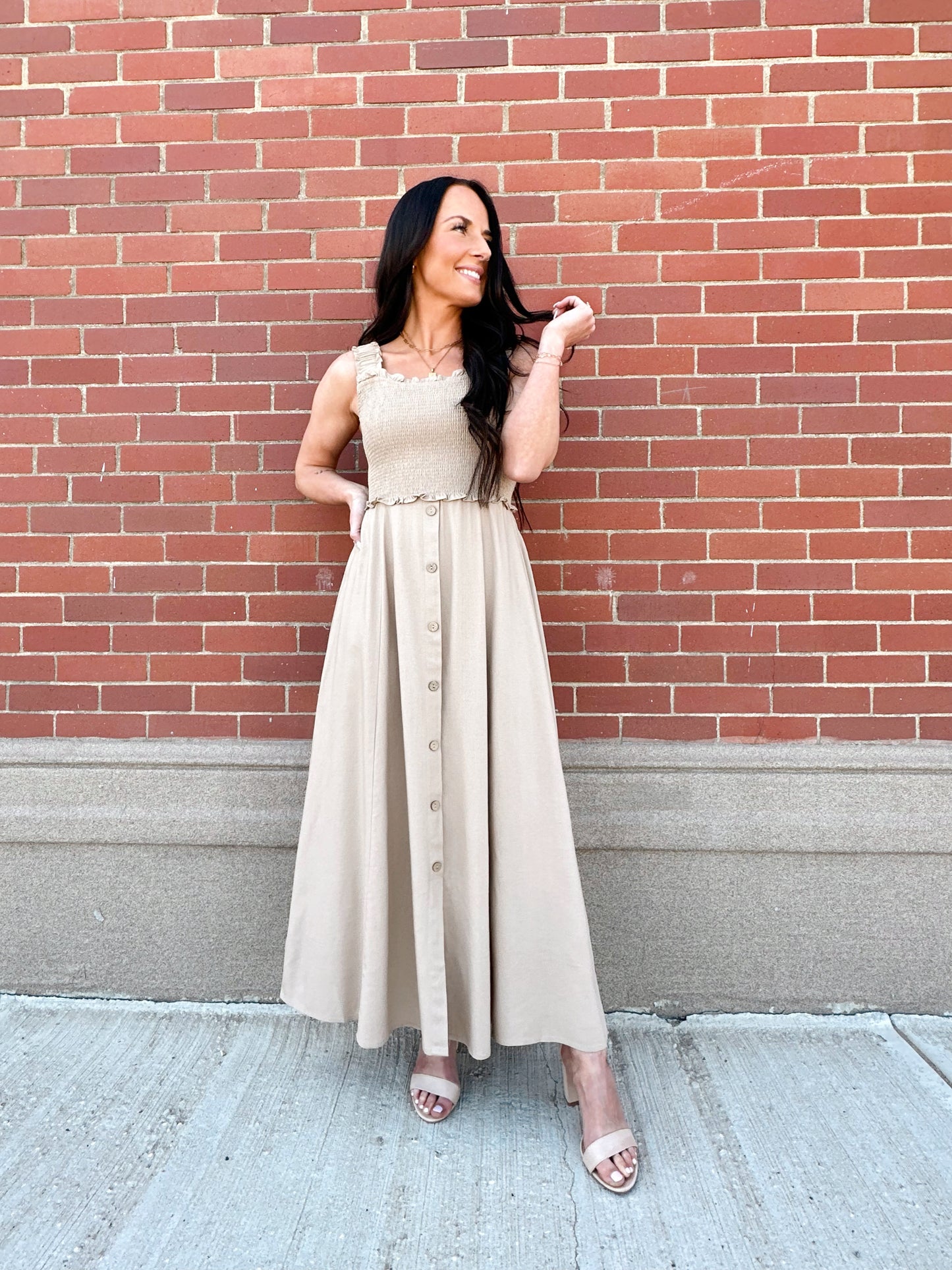 Jolie Smocked Midi Dress
