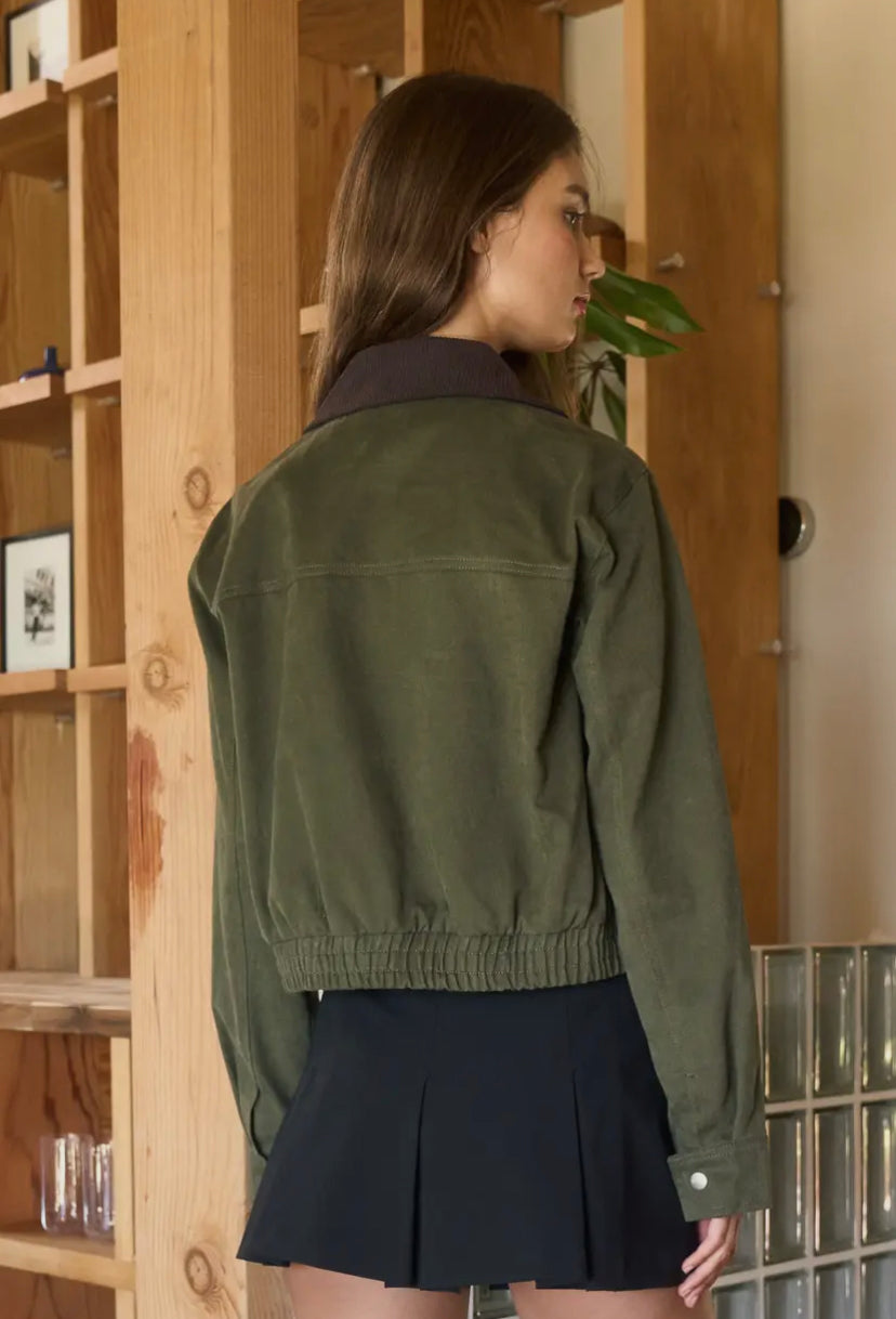 Greer Barn Jacket | Dark Olive