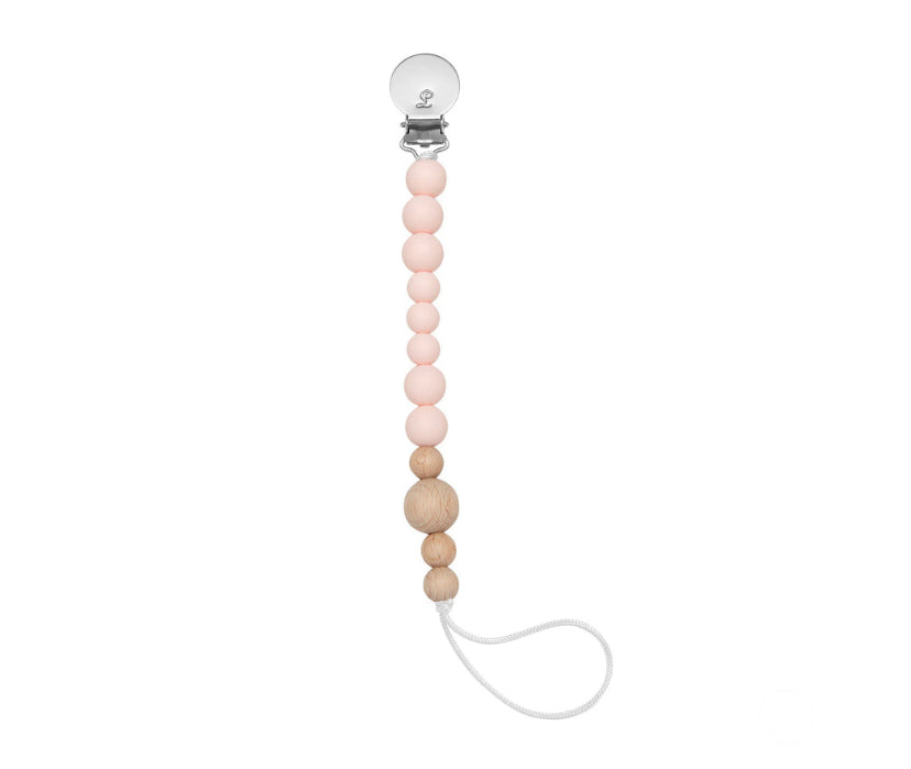 LOULOU LOLLIPOP | Colour Block Silicone & Wood Pacifier Clip | Multiple Colour Options