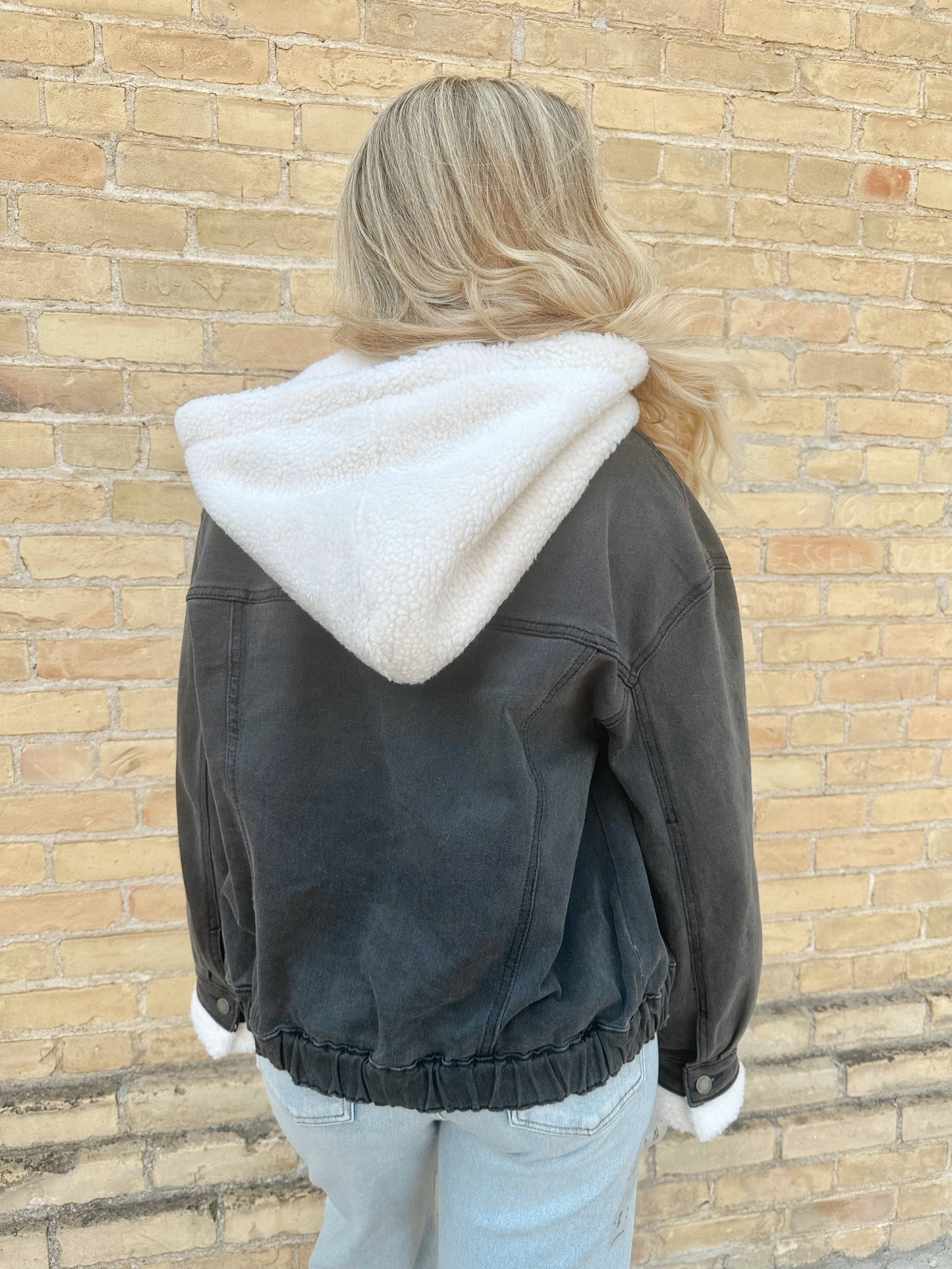 Reader Sherpa Hooded Denim Jacket