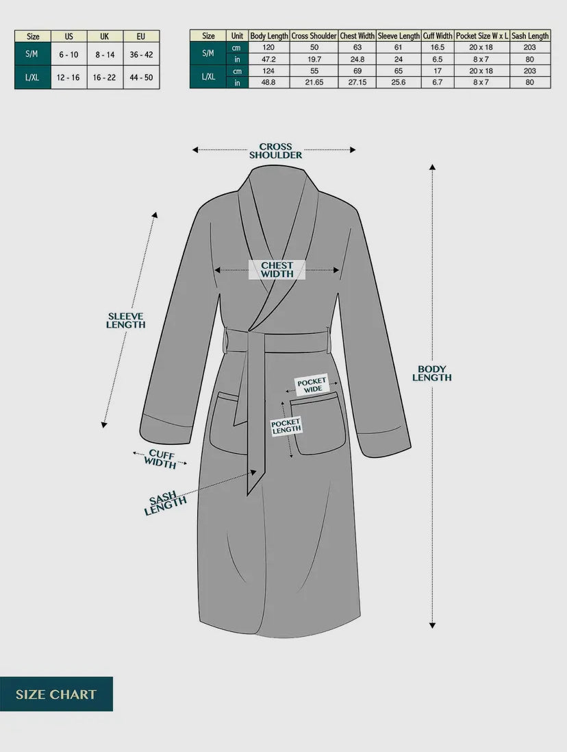 Warm Embrace Satin Trim Robe | 2 Colour Options