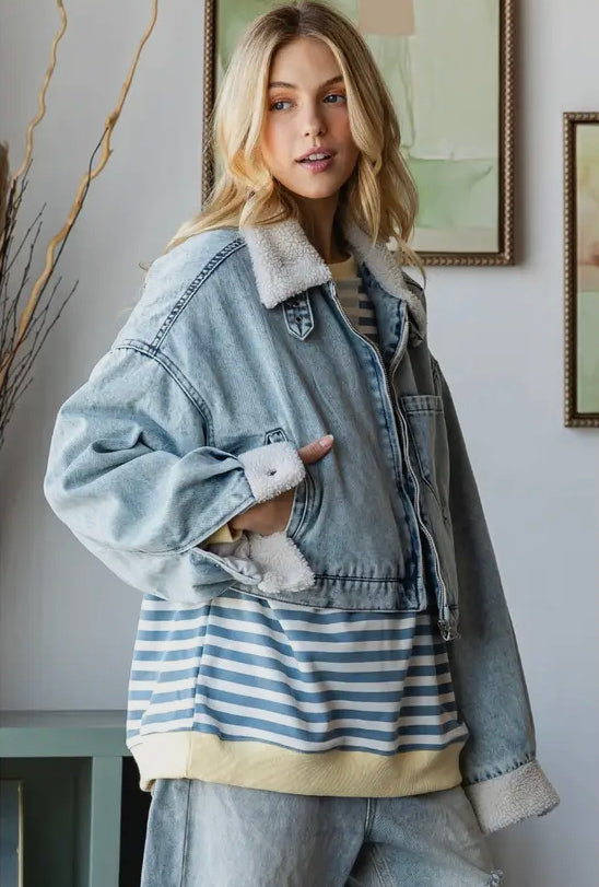 Stefani Sherpa Denim Jacket