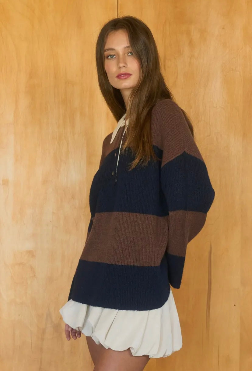 Harlyn Polo Sweater | Navy