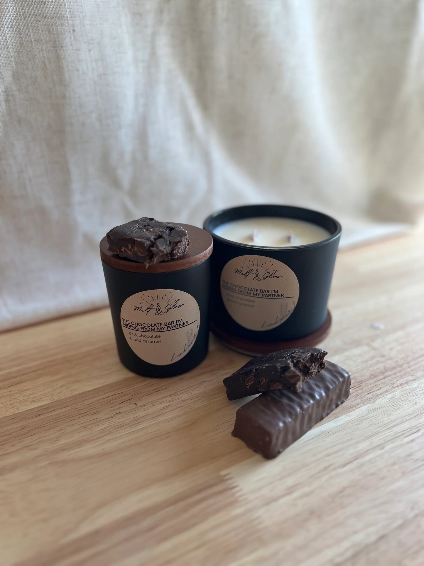 Melt & Glow | The Chocolate Bar I'm Hiding From My Partner | 8oz Candle