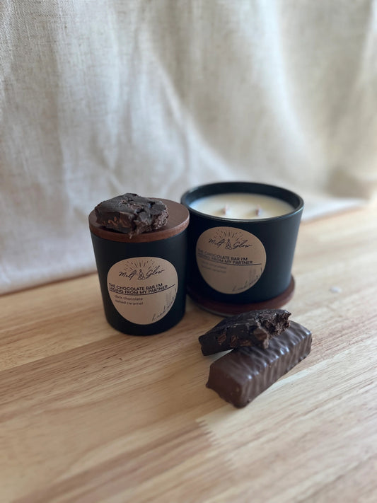 Melt & Glow | The Chocolate Bar I'm Hiding From My Partner | 8oz Candle