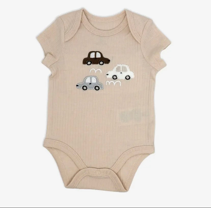 Cars Ribbed Short Sleeve Bodysuit