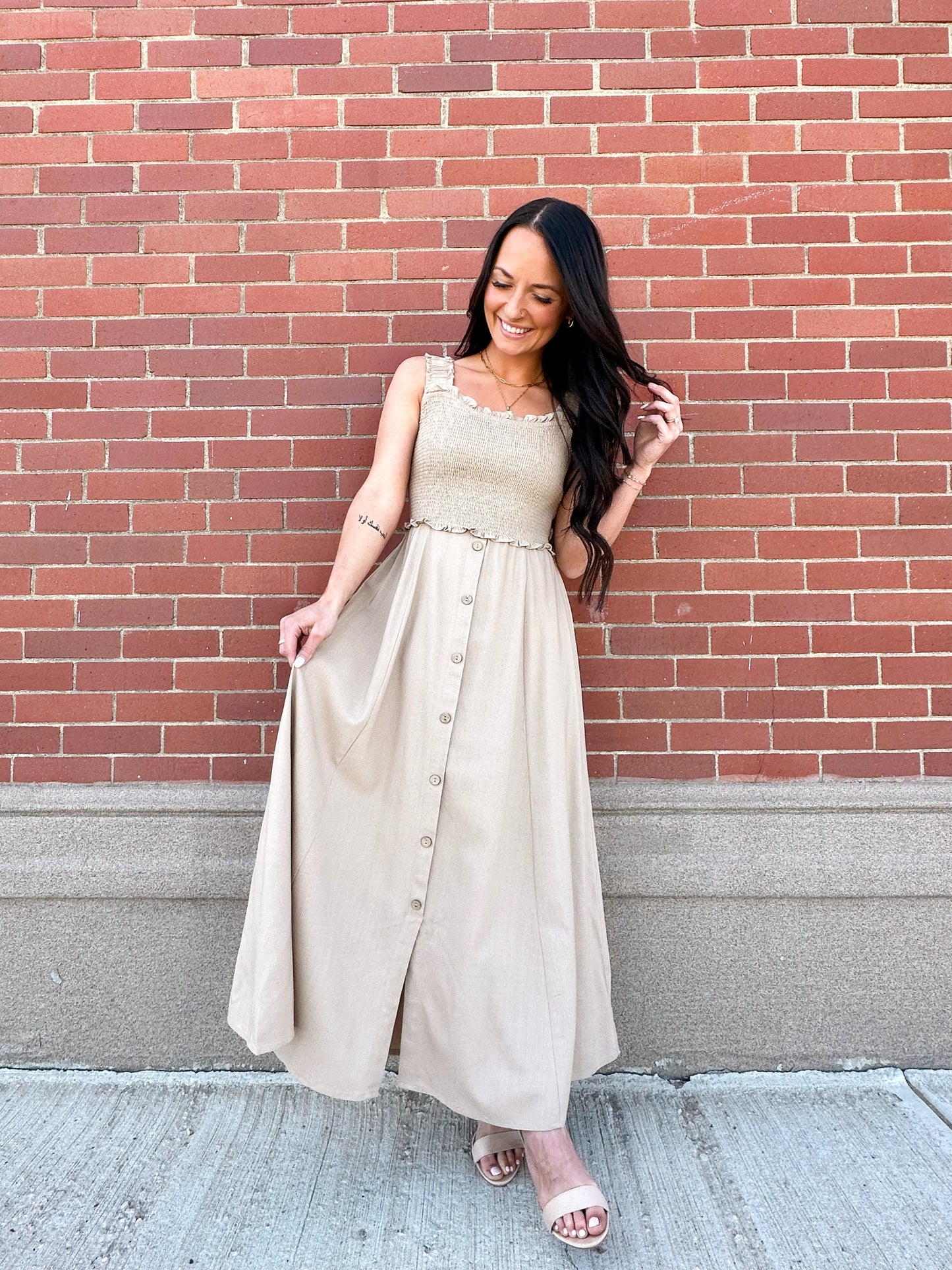 Jolie Smocked Midi Dress