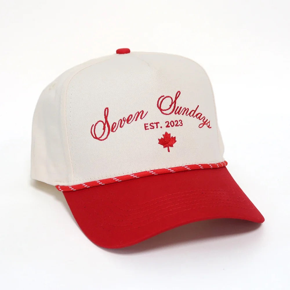 Seven Sundays Trucker Hat | Red/White (Maple Leaf)