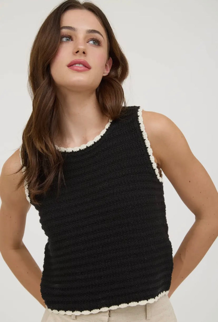 Pandora Knit Tank | Black