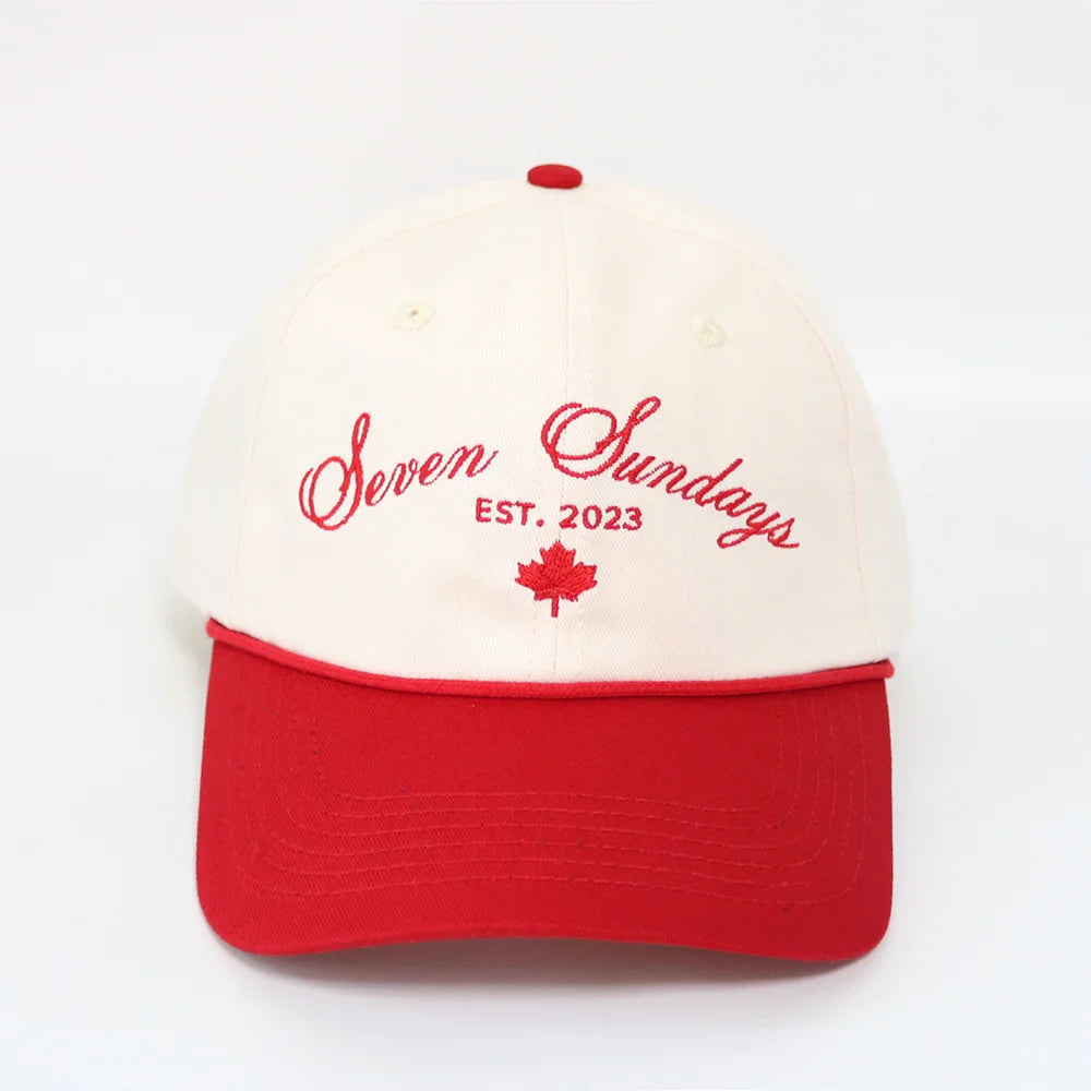 Seven Sundays Ball Cap | Red/White (Maple Leaf)