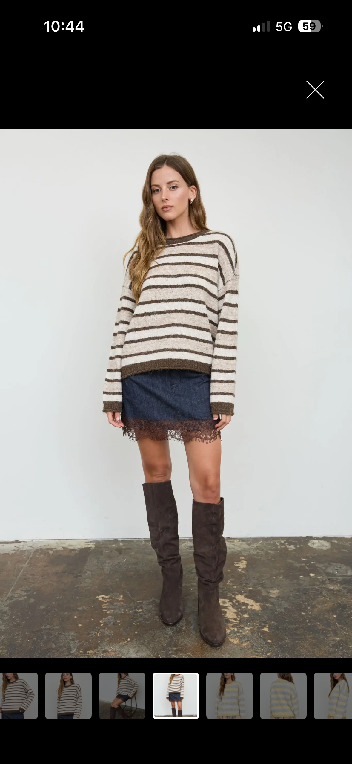 Sinclair Raw Edge Knit | Brown