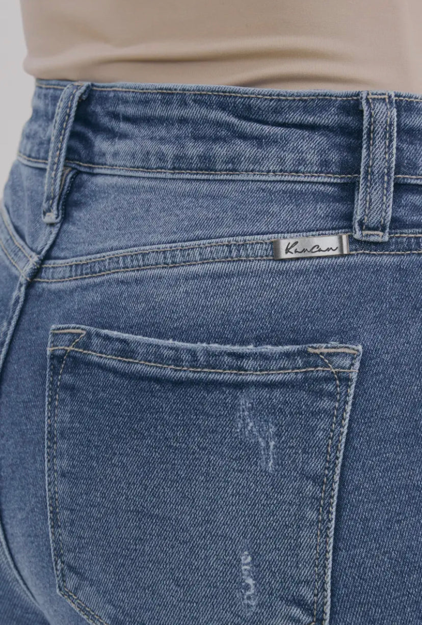 KAN CAN - Bailey High Rise Slim Straight MD Blue