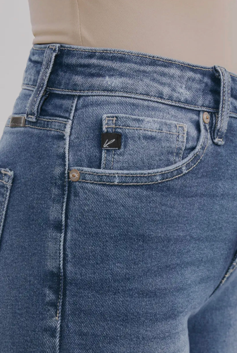KAN CAN - Bailey High Rise Slim Straight MD Blue