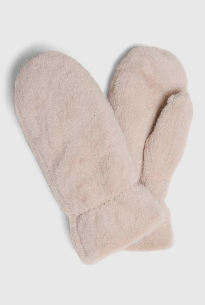 Solid Faux Fur Mittens | 4 Colour Options