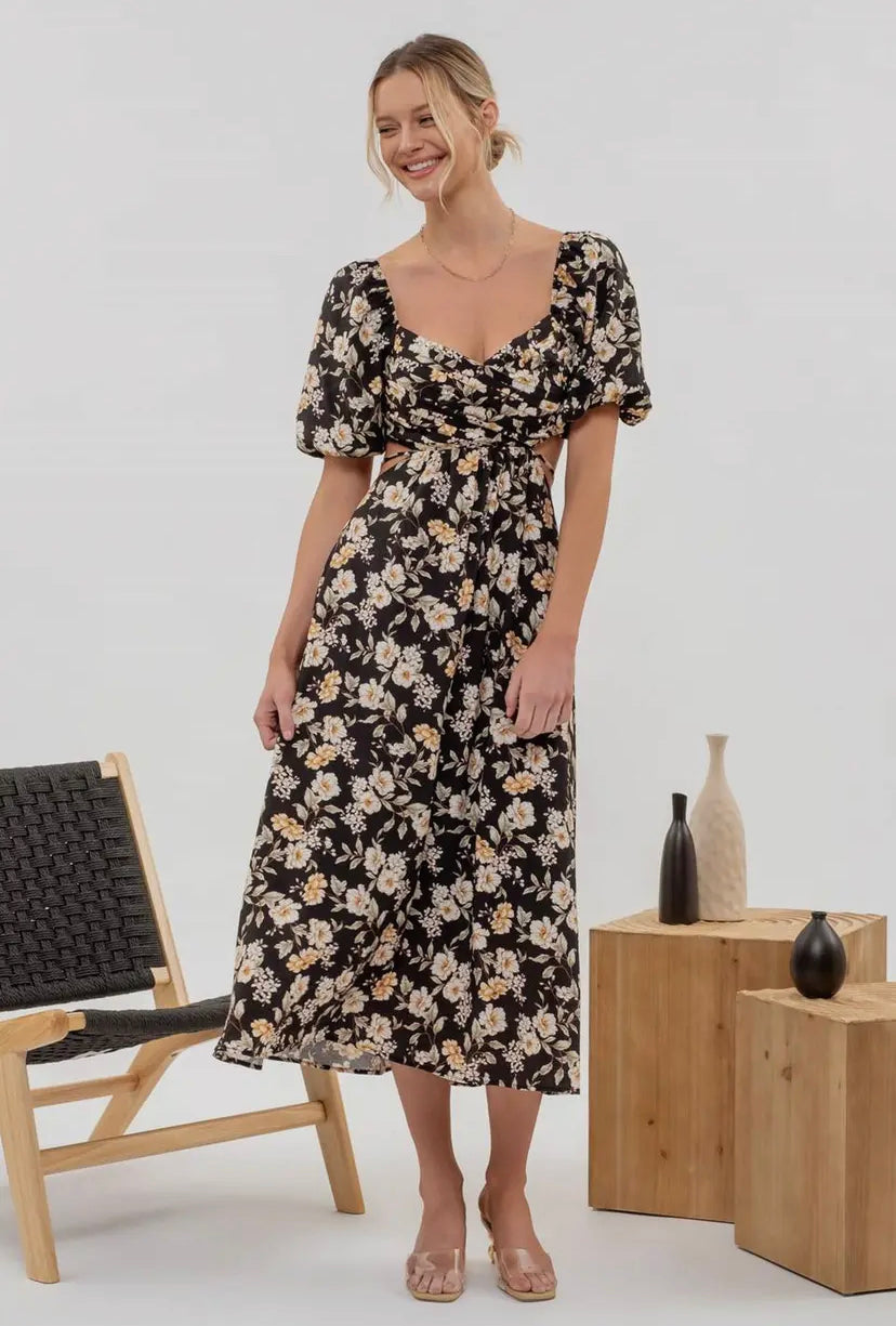 Alanna Floral Midi Dress