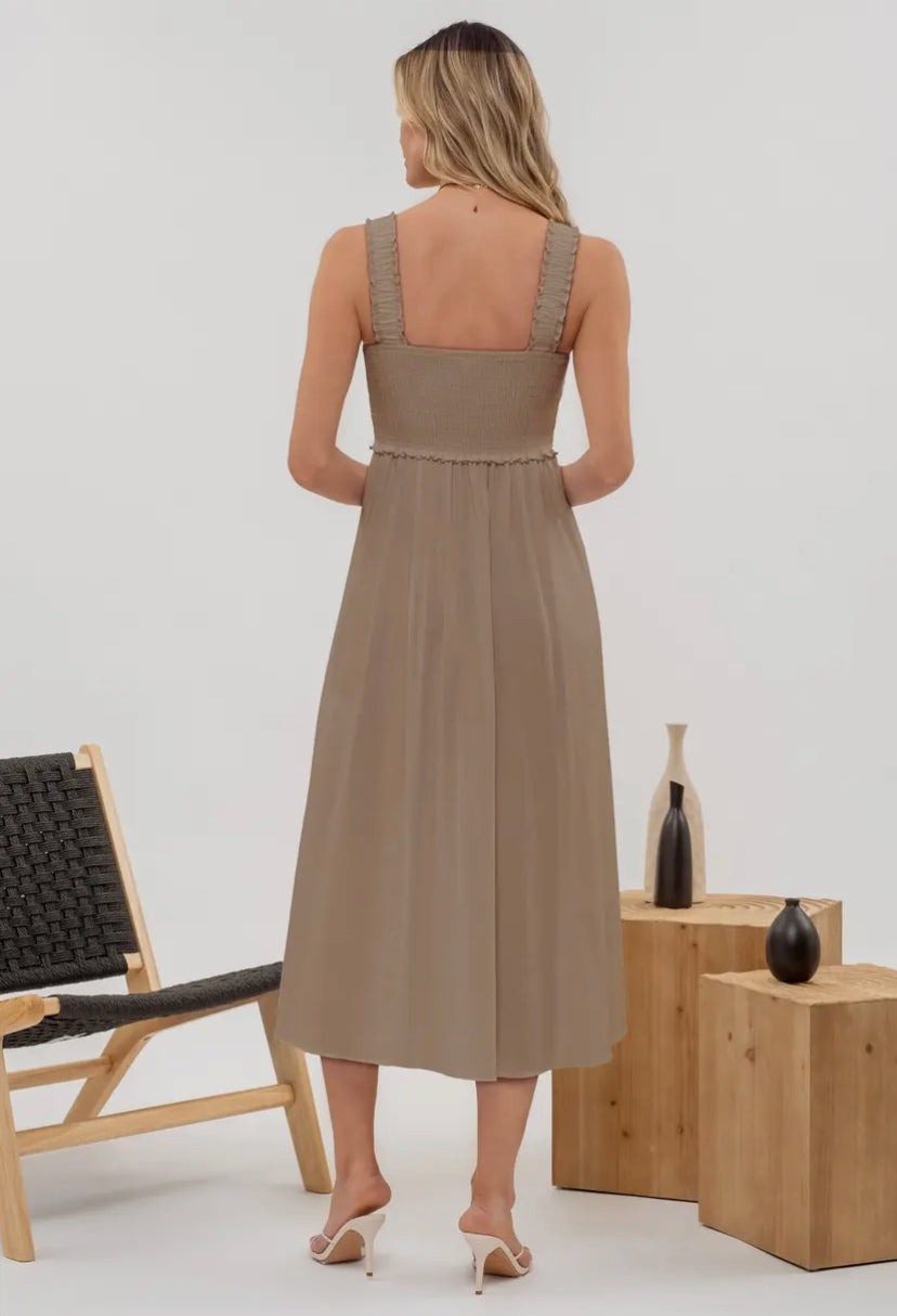 Jolie Smocked Midi Dress