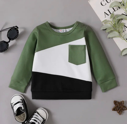 Colour Block Long Sleeve Shirt
