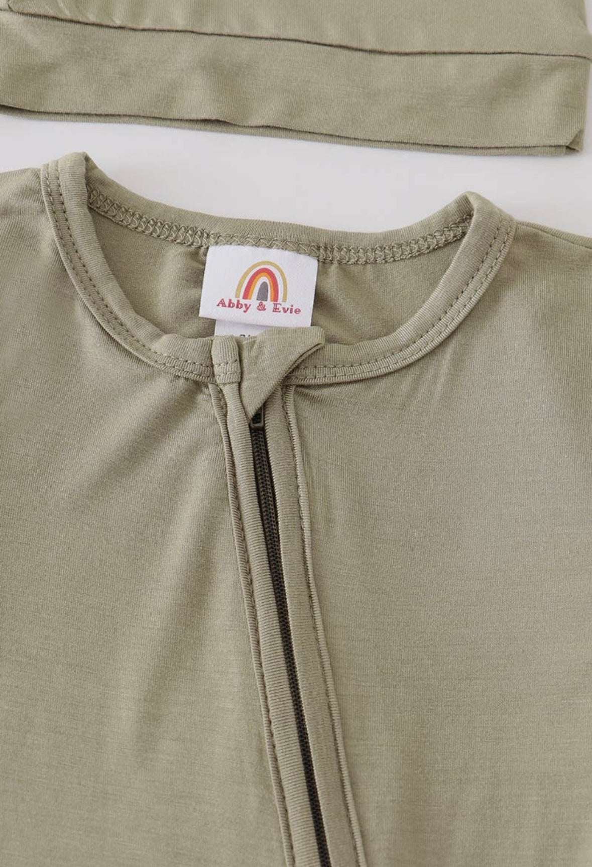 Bamboo Zipper Onesie | Sage