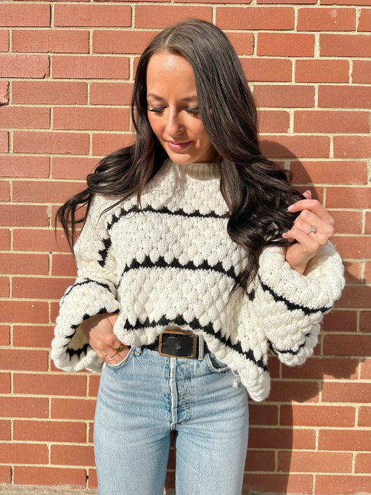 Shanae Chunky Sweater | White