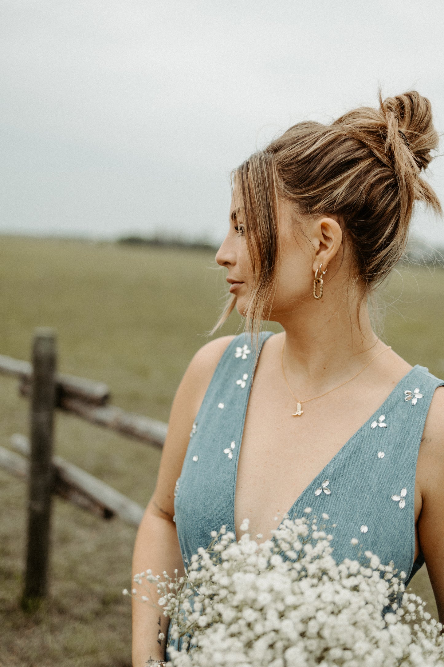Fields Of Gold Cowboy Boot Necklace