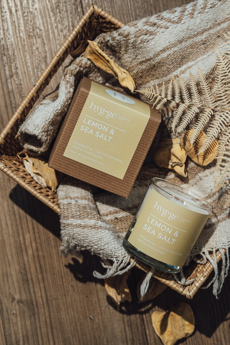 Lemon & Sea Salt Hygge Candle | 6oz & 9oz Size Options