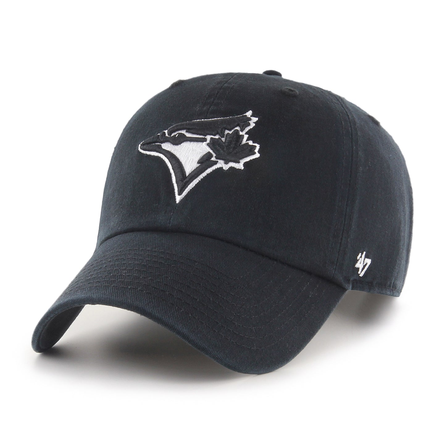 47 Brand MLB Blue Jays Clean Up Hat | Black/White