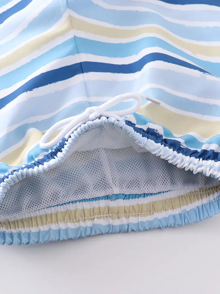 Striped Swimming Trunks - 2 Color Options
