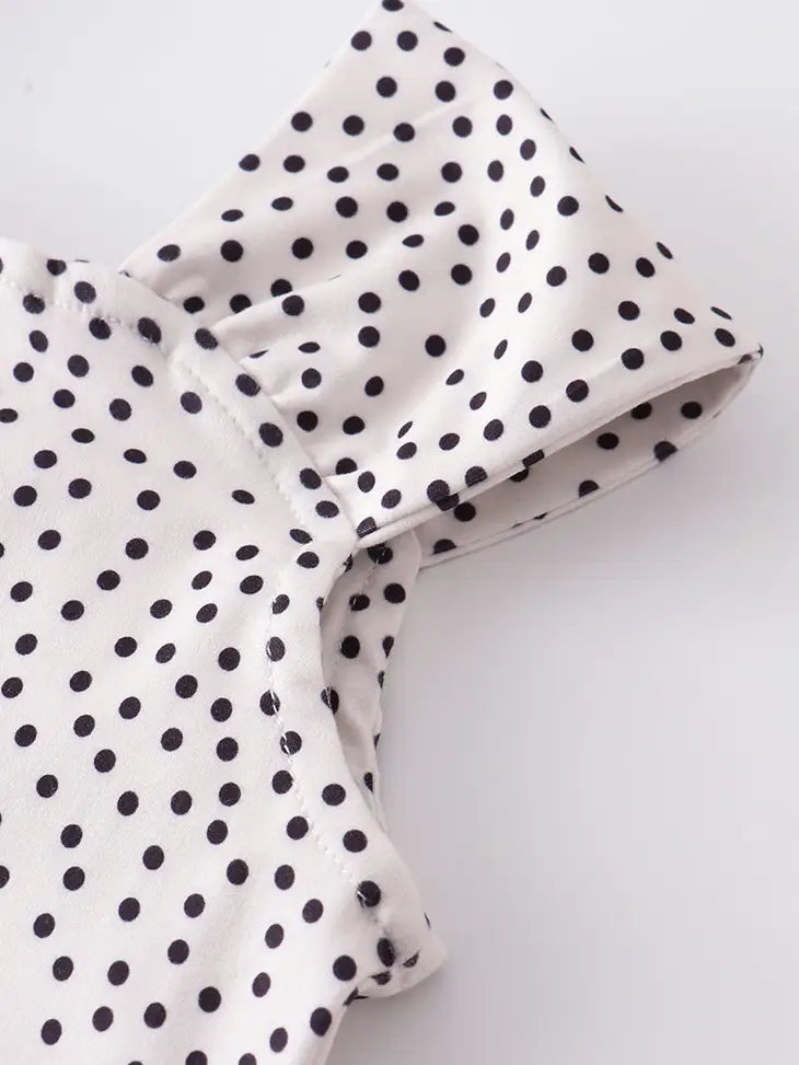 Polka Dot with Ruffle Shorts Set