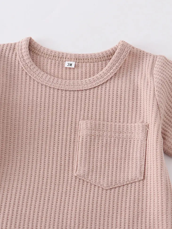 Ribbed Cotton Pocket Baby Set - 3 Colours