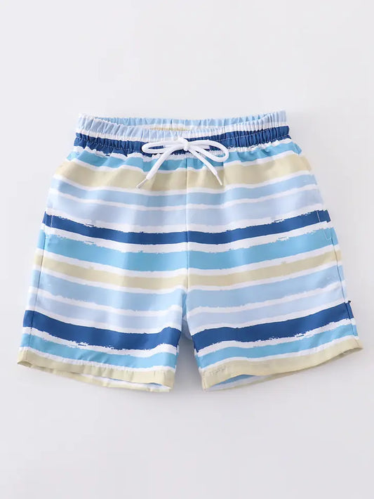 Striped  Swimming Trunks | 2 Color Options