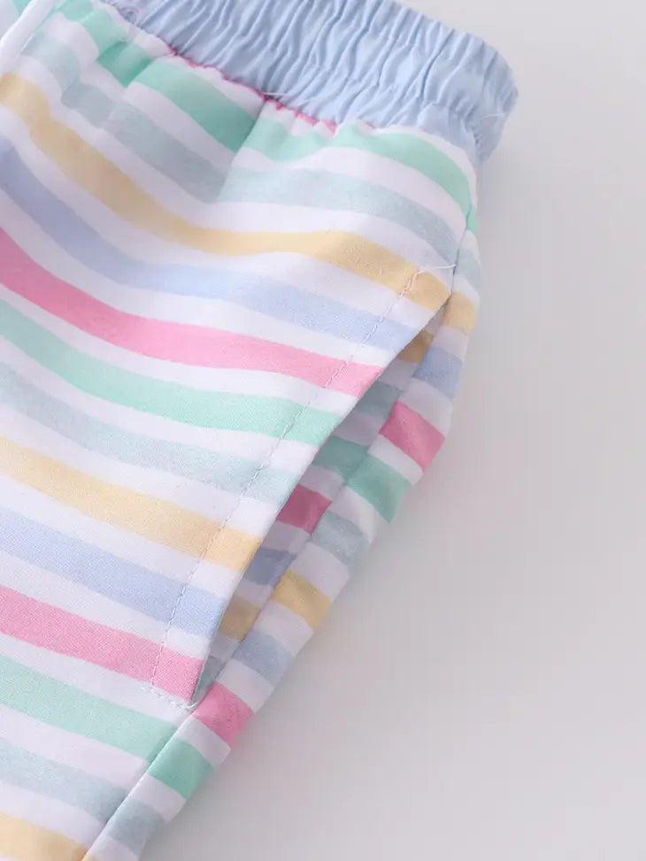 Striped Swimming Trunks - 2 Color Options